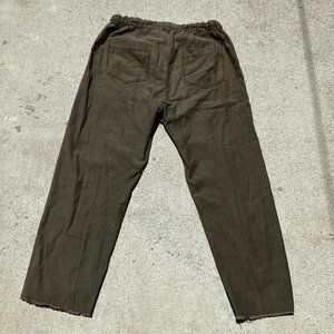 Green Cargo pants gorgeous comfy with cut ankles and string waistband